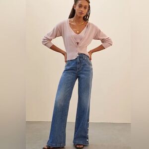 Anthropologie Pilcro Darted Wide-Leg Jeans NEW Plus Size 18W